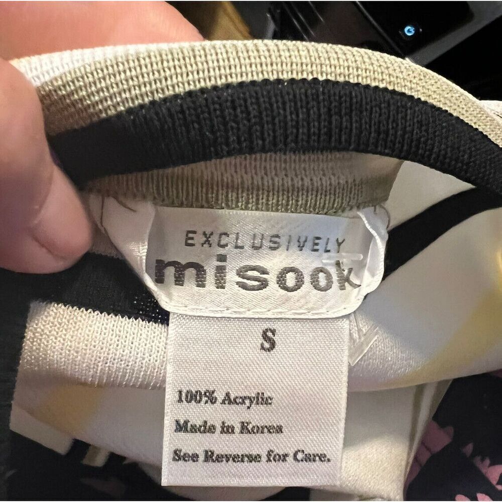 Exclusively Misook Zip Front Knit Multi Colored C… - image 7